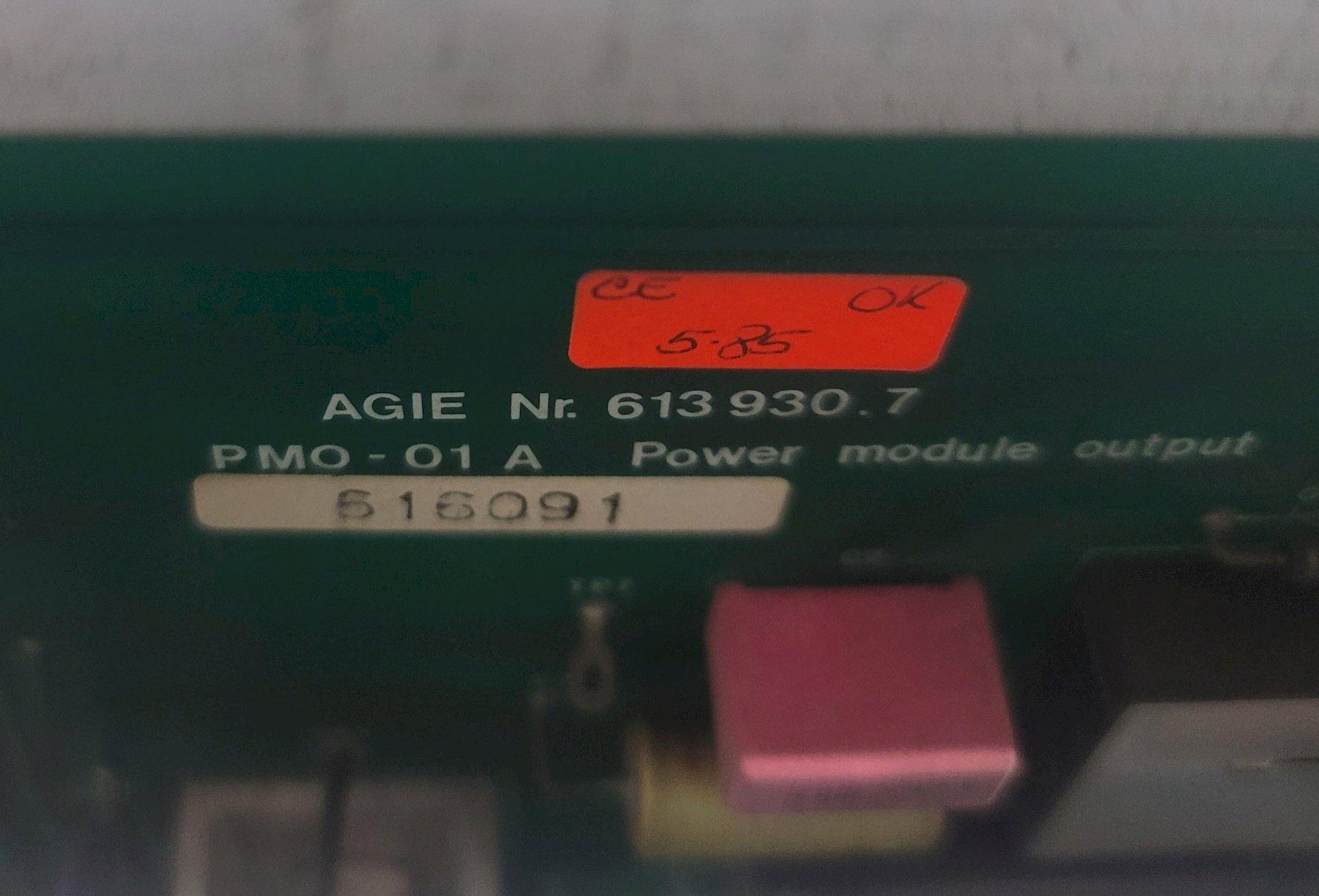 CONTROL UNIT WITH WID - 03B1 WIRE DISTRIBUTION PANEL AGIE 614 060.2, Contains PMO-01A Power Module Output 613930.7