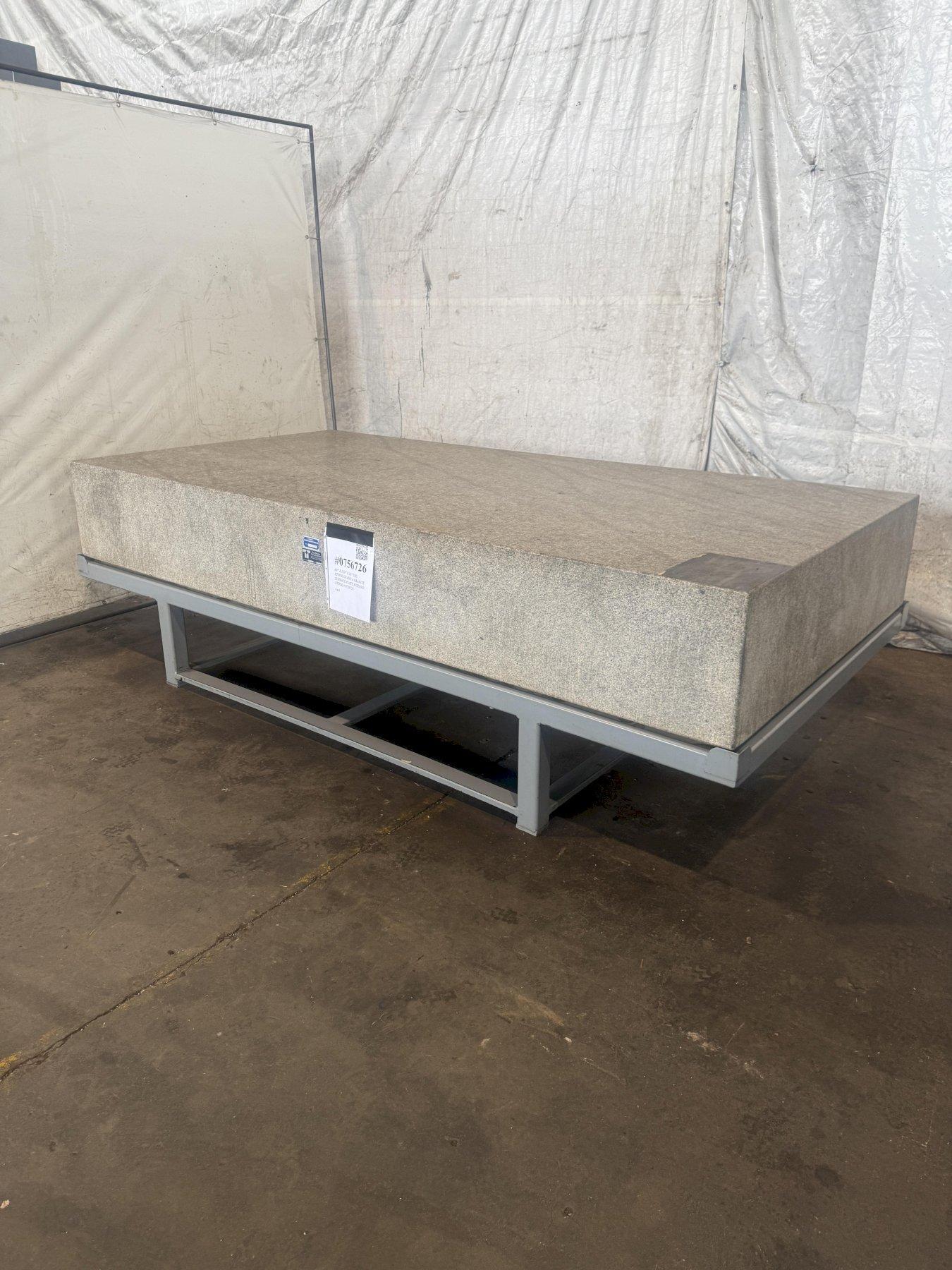 60" X 120" X 16" TRU STONE GRADE A GRANITE SURFACE PLATE W/STAND. STOCK # 0756726