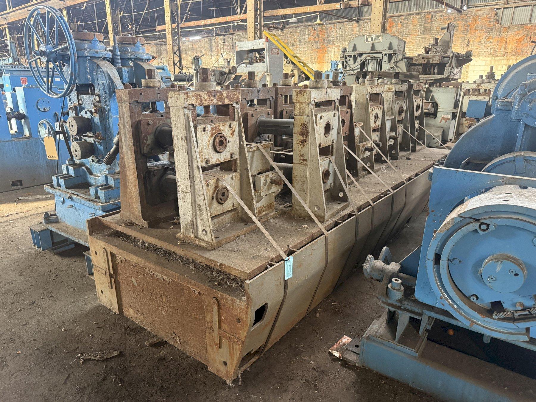 20 STAND X 4.5" ARBOR X 15" ROLLSPACE TUREK & HELLER ROLLFORMER / TUBE PIPE MILL: YOBRO #26392