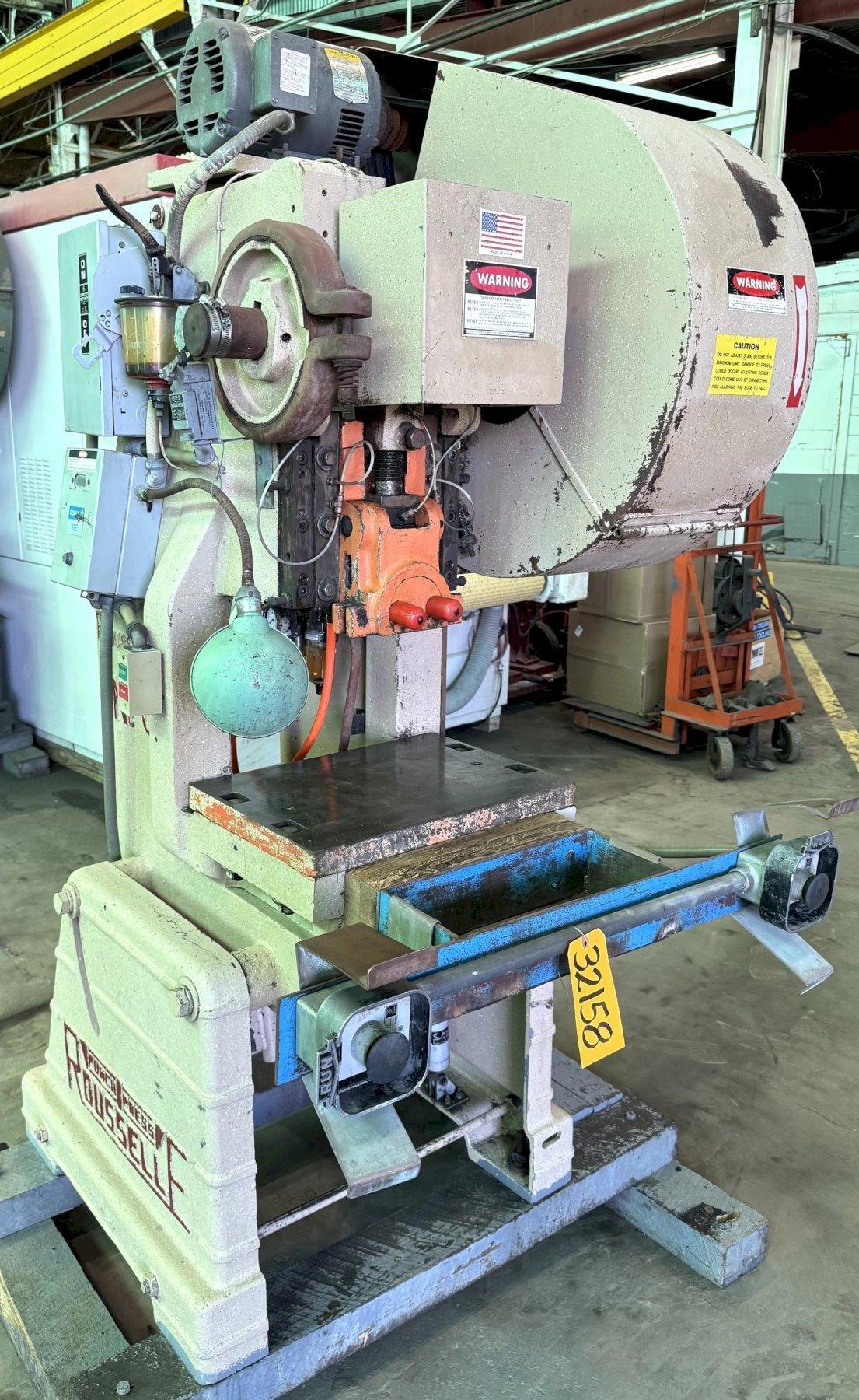 25 Ton Rousselle O.B.I. Press No. 3, 2" Str, 10-3/4 SH, 14" x 20" Bed, 135 SPM