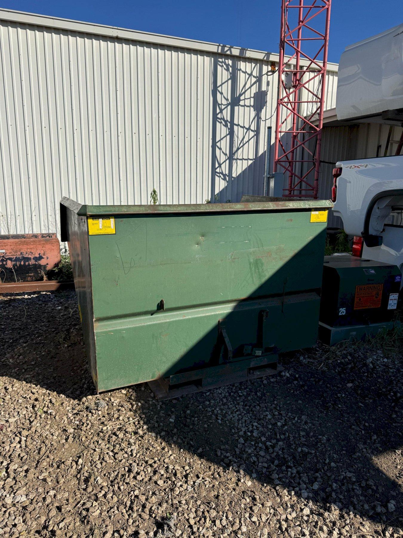 1 – PREOWNED JESCO HEAVY DUTY SCRAP HOPPER MODEL: 211381, S/N: L0192