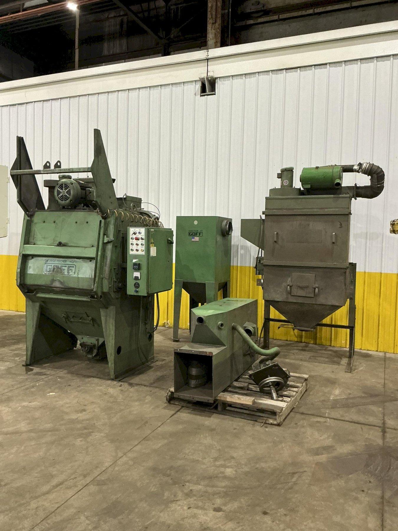 6 CU FT GOFF MODEL #6BB RUBBER BELT TUMBLE TYPE BLAST MACHINE: YOBRO #25035