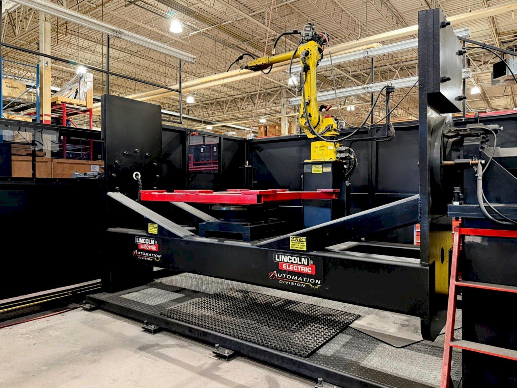 Lincoln Electric ArcMate 120iB/10L Drop-Center Weld Cell