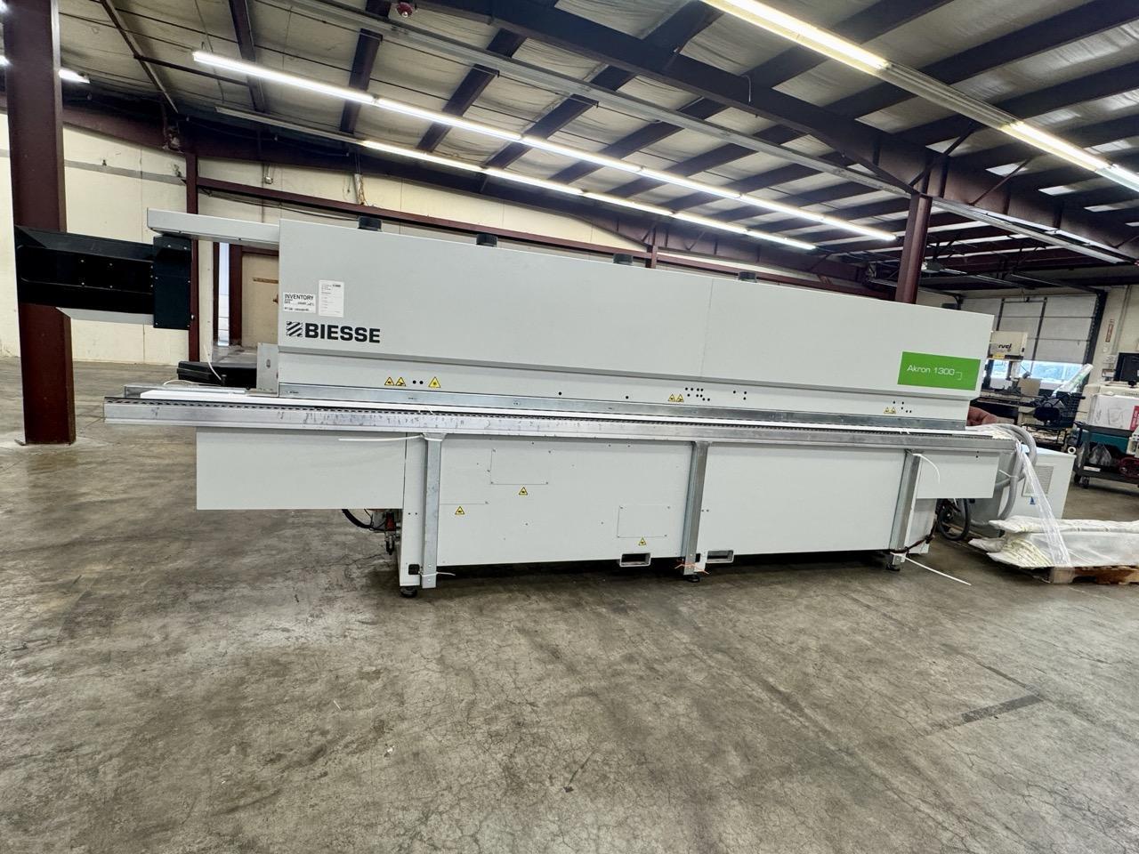 Biesse Akron 1330 A Single-Sided Edgebander, 2024 – Pre-Mill, Corner Rounding, Scraping, Buffing, Touchscreen Control