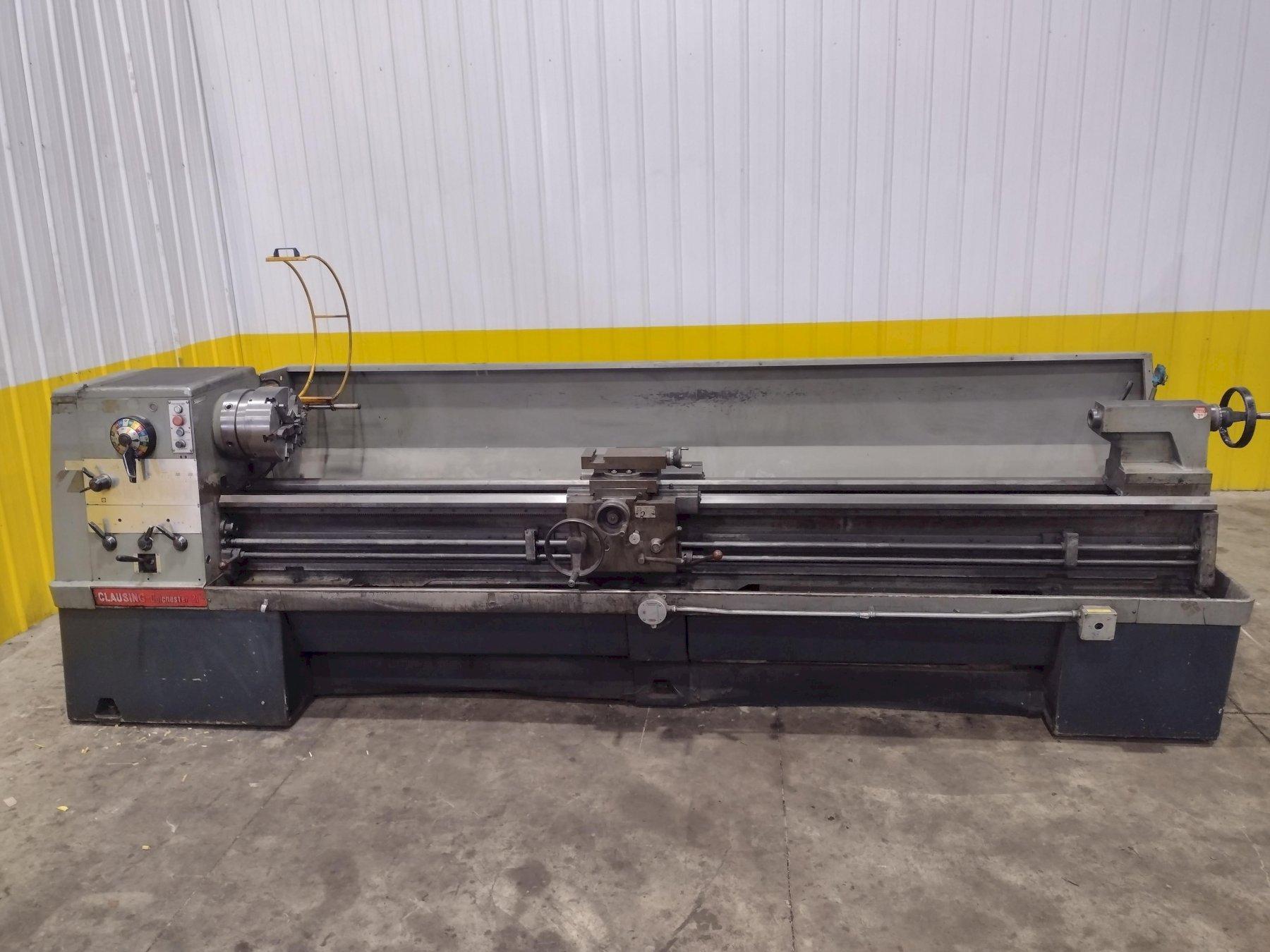 21" x 120" CLAUSING COLCHESTER MODEL #21 ENGINE LATHE 3.5" SPINDLE HOLE: YOBRO #24560