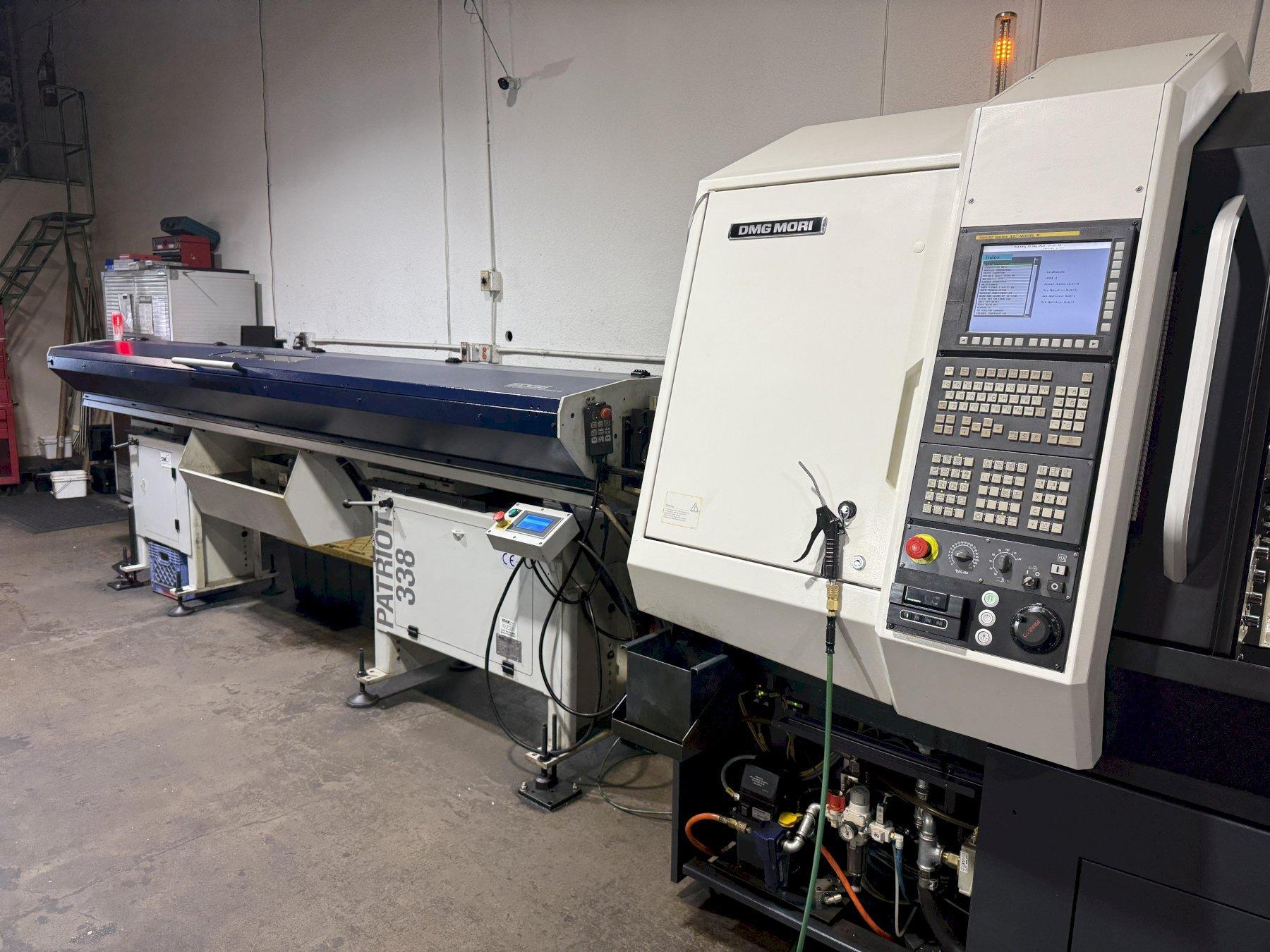 DMG Mori Sprint 32/8 CNC Screw Machine, Swiss Type, with Patriot Bar 
Feeder, Model 338