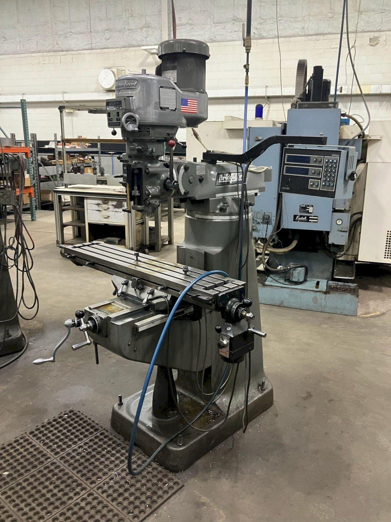 Bridgeport Vertical Mill Series I, 9" x 42" Tbl., 2 HP V-Speed, DRO, Nice