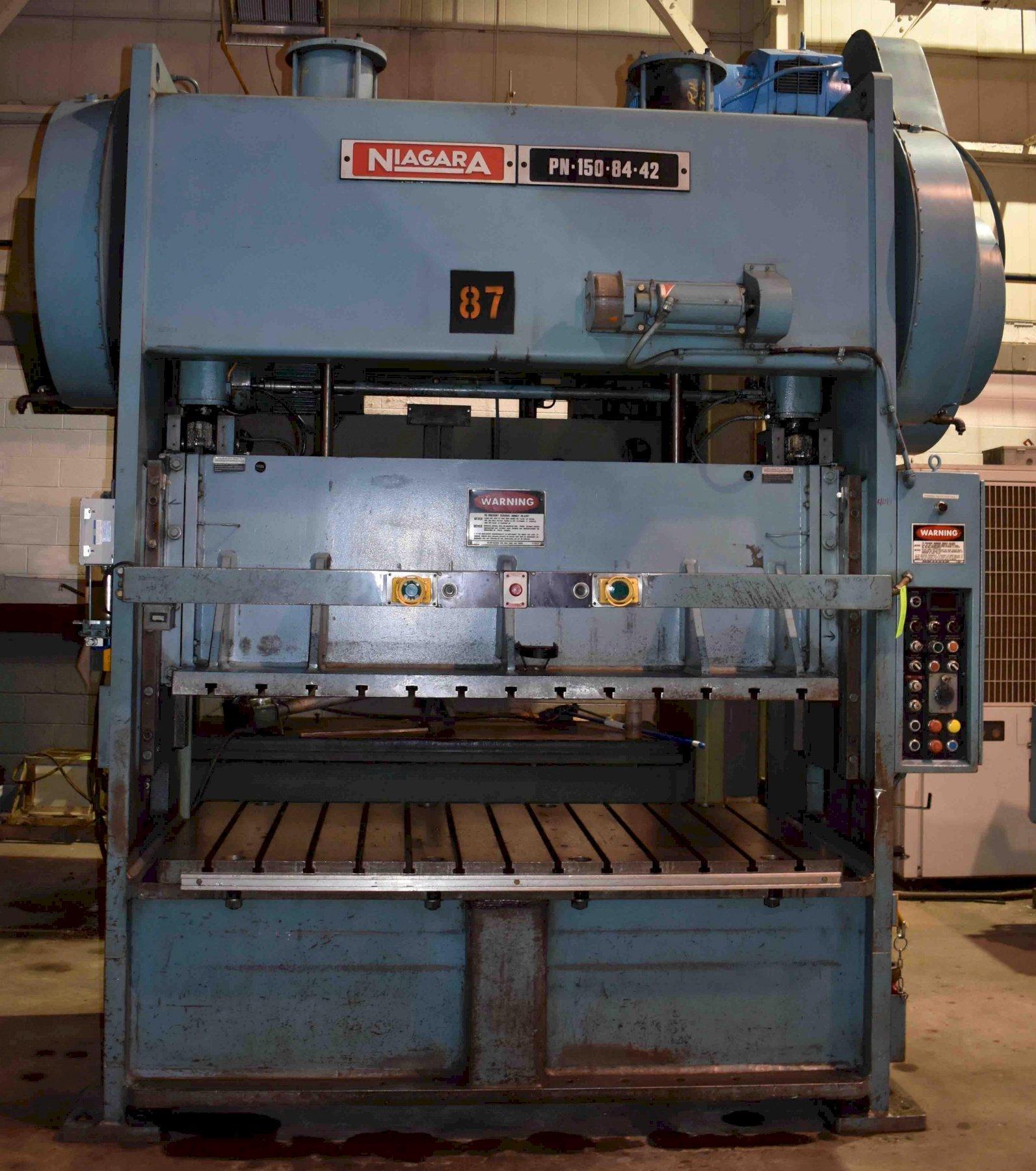 150 Ton Niagara Straight Side Press, Model PN-150-84-42, 6