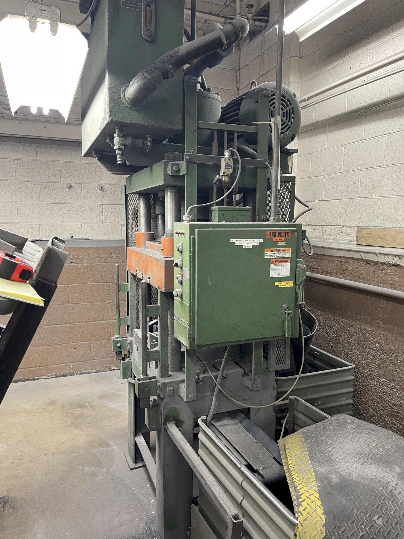 Hammond 50 ton 4 post hydraulic press with top mounted hydraulic system, 20