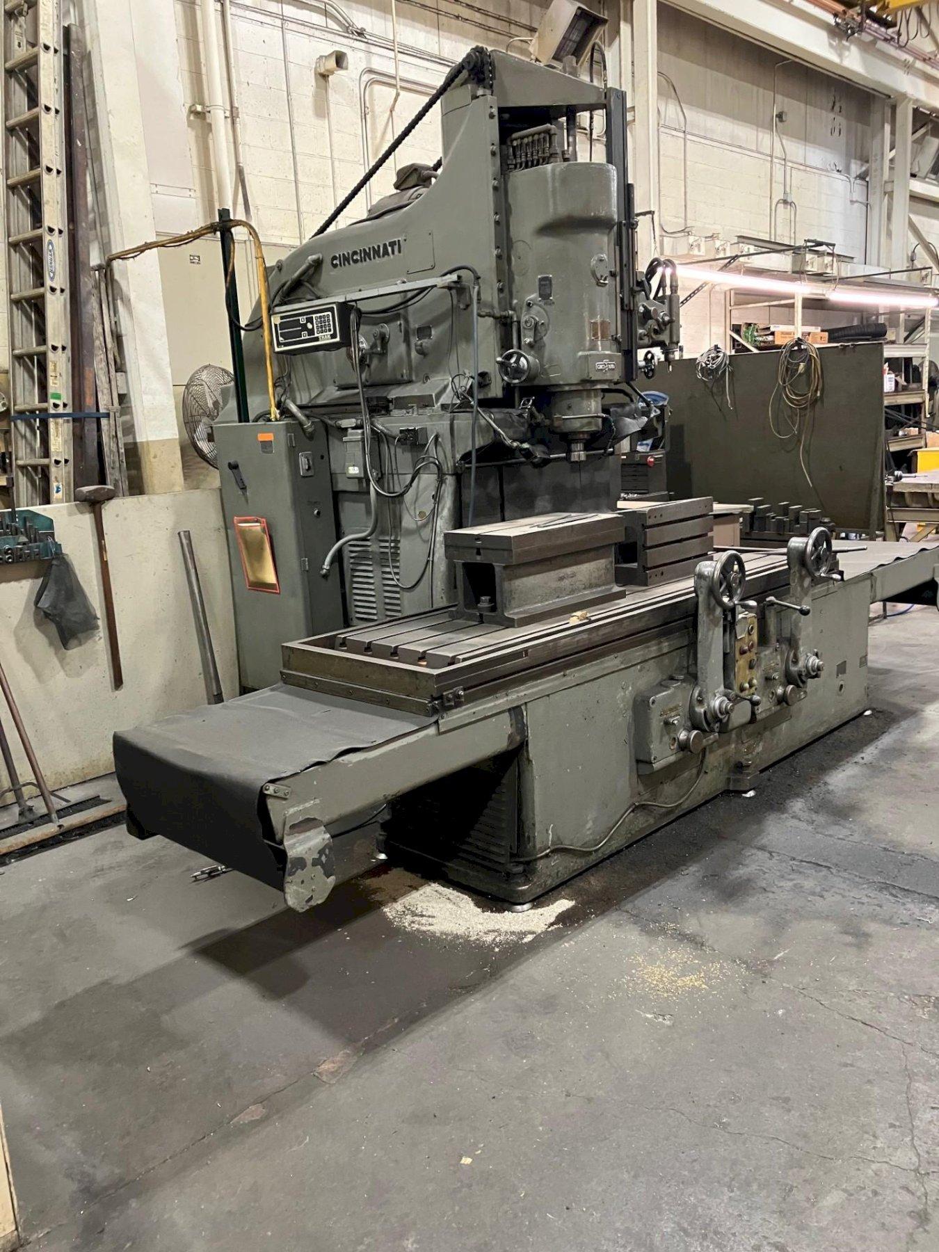 CINCINNATI HYDROTEL 50 TAPER VERTICAL MILLING MACHINE. STOCK # 1086526