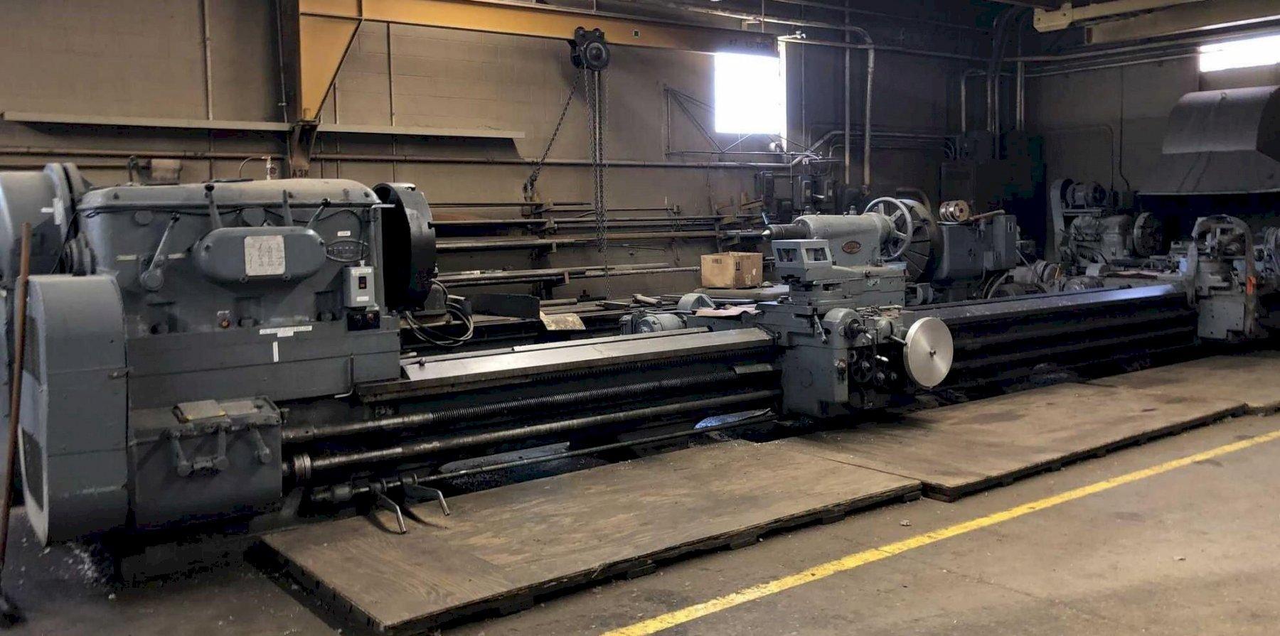 56" x 342" BERTRAM ENGINE LATHE WITH DUAL CARRIAGES