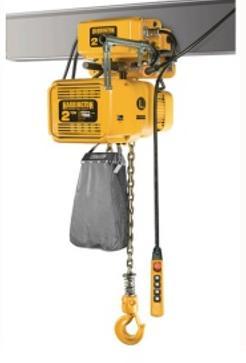 1 - NEW HARRINGTON 2 TON ELECTRIC CHAIN HOIST W/POWER TROLLEY MODEL #: NER2M020L-L