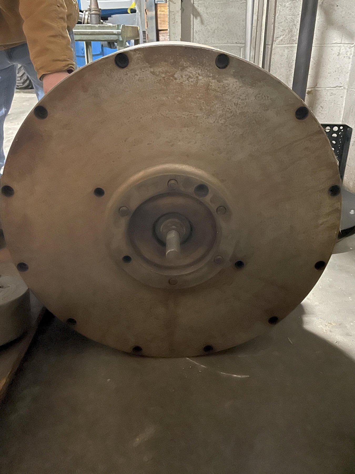 29" WOODWORTH 2-JAW SPECIAL CLAMPING FIXTURE with 2-Set Hydraulic Clamping Jaws, New 1983. From a Cincinnati Milacron 282 NC Chucker.