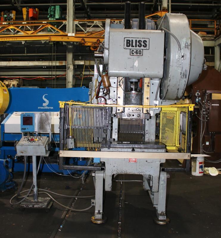60 TON BLISS MODEL C-60 OPEN BACK INCLINABLE PRESS