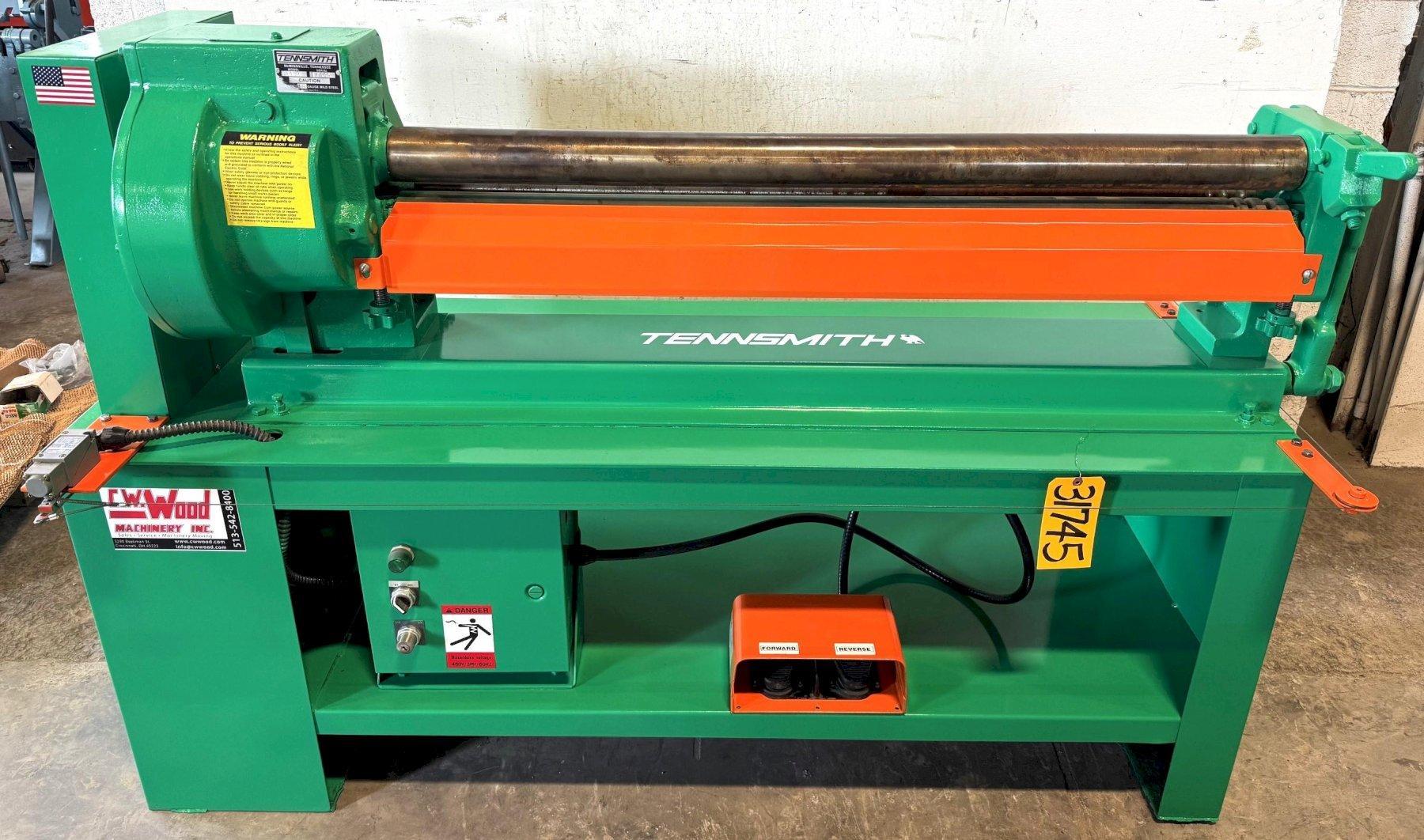 4′ x 16 Ga. Tennsmith Roll SR48P, Power, 3″ Dia. Rolls, Initial, Stand, Nice