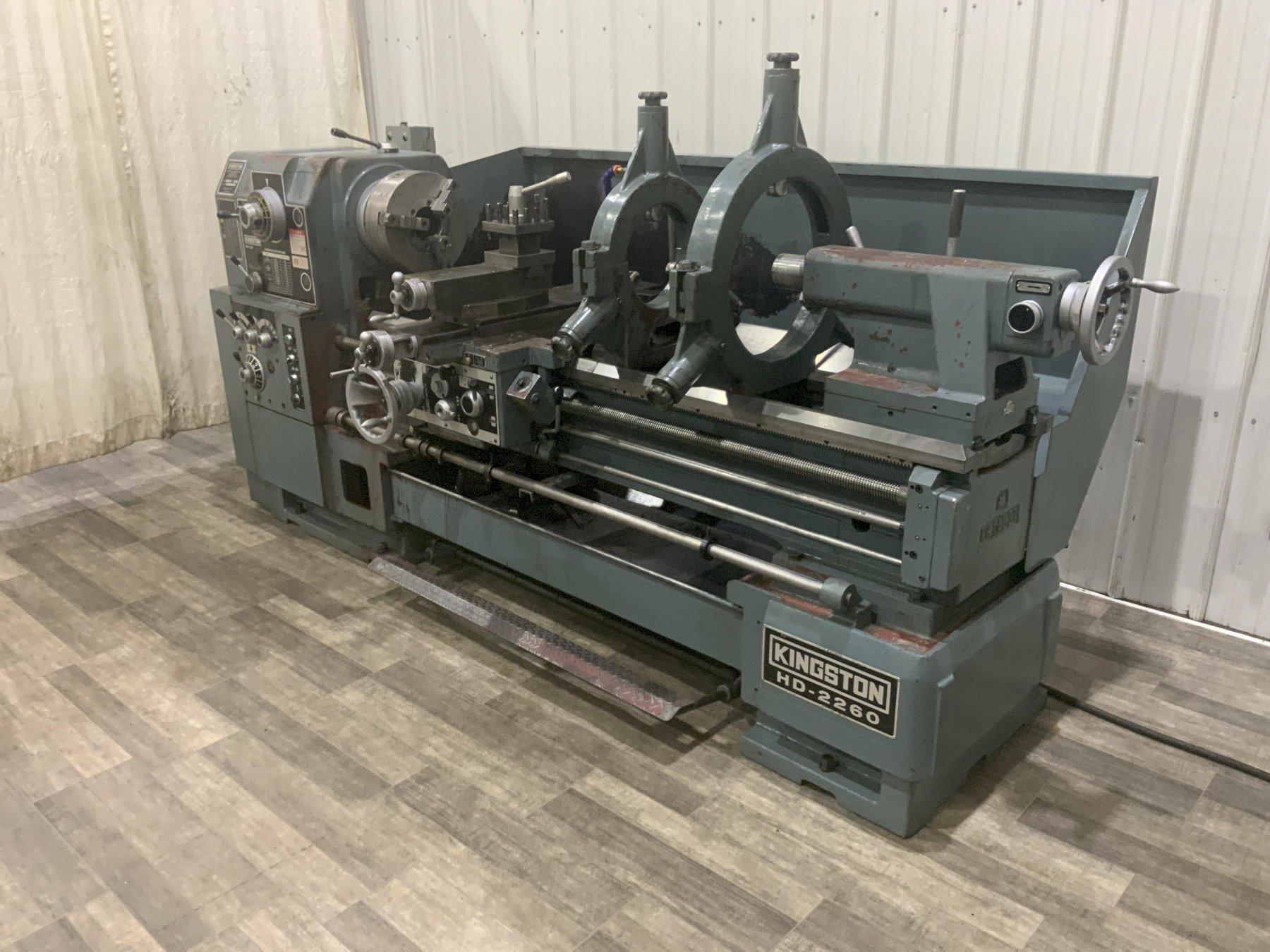 22" X 60" KINGSTON HORIZONTAL GAP BED ENGINE LATHE: STOCK #81158