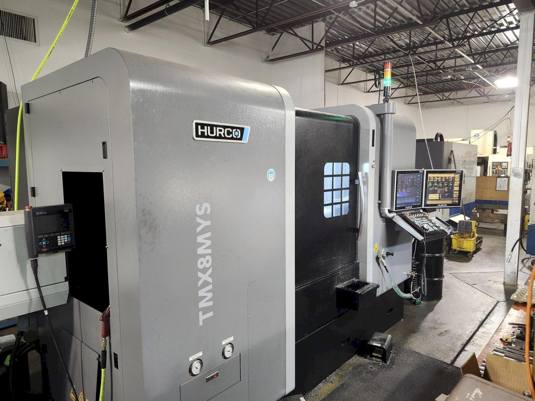Hurco TMX8MYSi CNC Mill/Turn Lathe, with Hurco Ctrl., 4500 RPM, 12 Turret,  Live Tooling, Barfeeder, 37 HP, New 2023