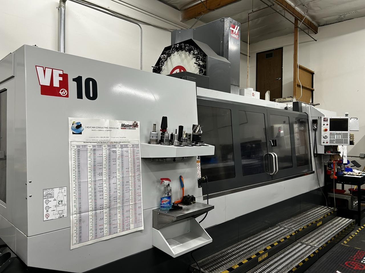 Haas VF-10/50 VMC, 2020 – TSC, Probe, 4th Axis