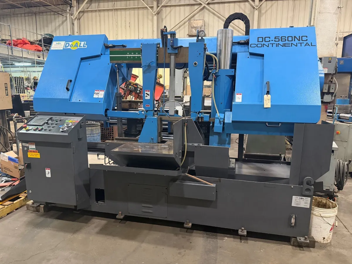 Used 2021 DoAll 24" x 22" automatic horizontal dual column bandsaw model DC-560NC