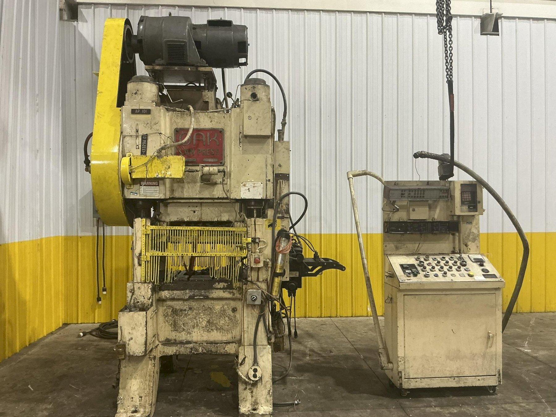 60 TON OAK MODEL #30-LP-60-604 STRAIGHT SIDE PRESS, STROKE 2", 80-240 SPM: YOBRO #26050