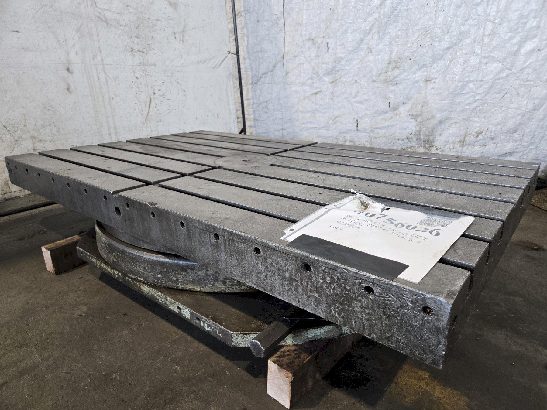 36" X 60" LUCAS AIR LIFT ROTARY TABLE. STOCK # 0756026