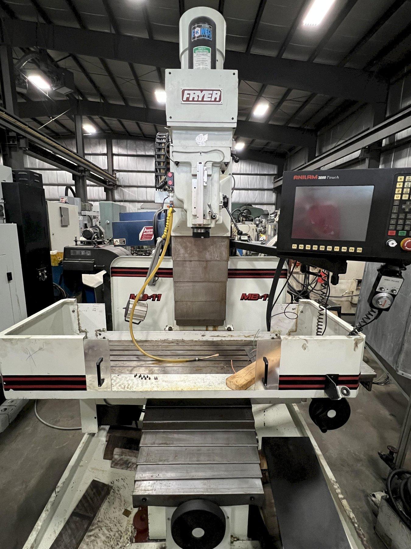 FRYER MB-11 VERTICAL MILL, 30 x 20 x 22 TRAVELS, 12 HP, 2007