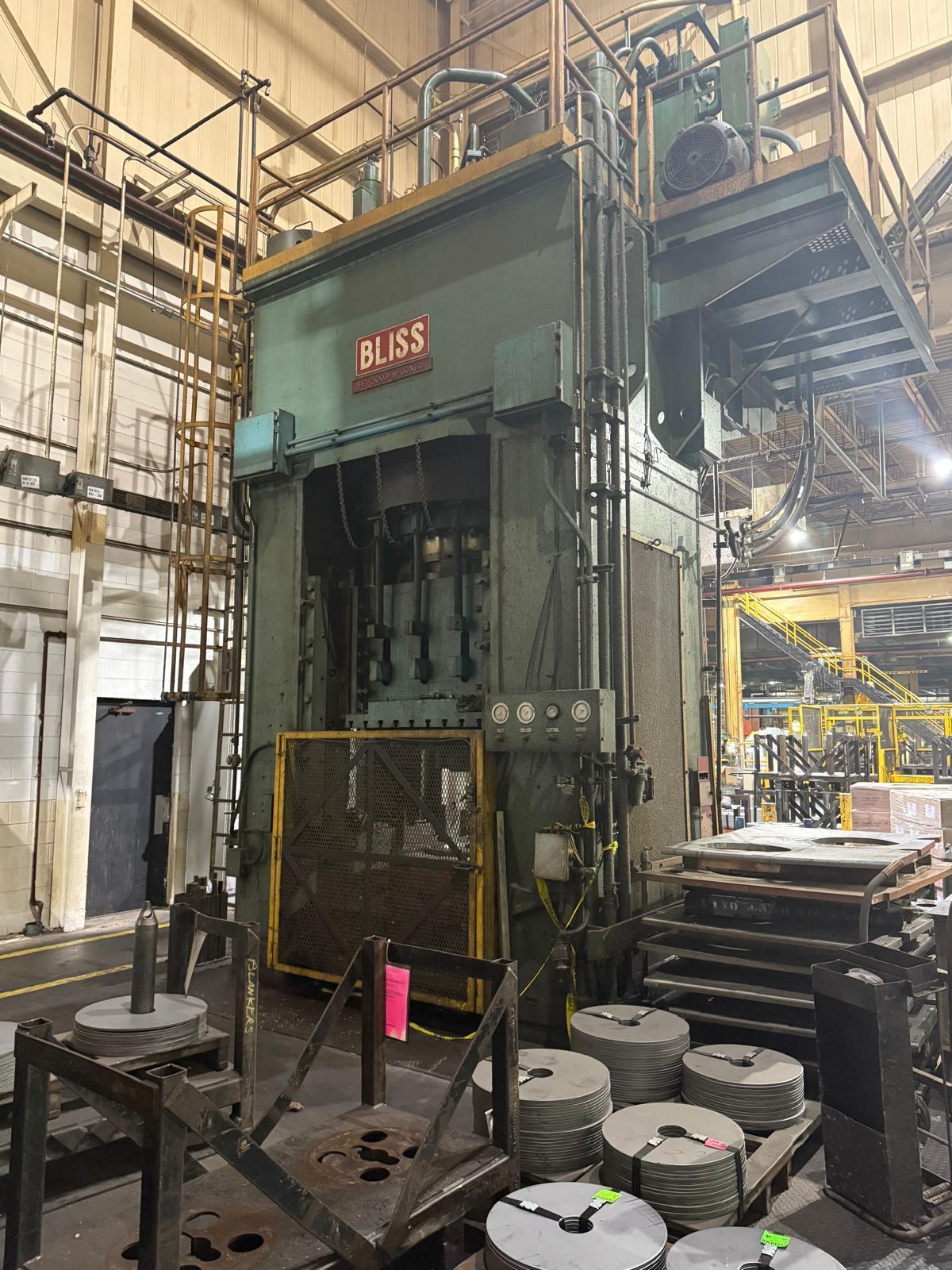 3000 Ton Bliss Hydraulic Press