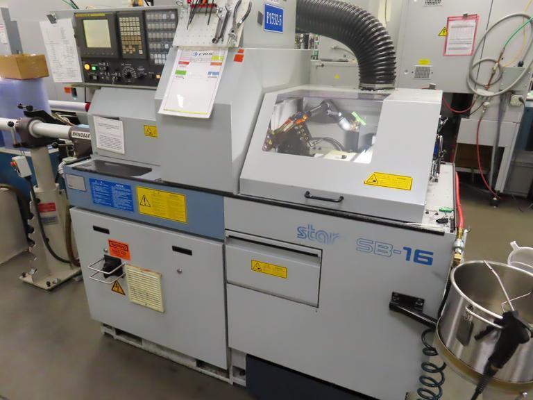 Star SB-16 Type C CNC Swiss Type Automatic Screw Machine, Fanuc 18i-TB, Mist Collector, High Pressure Coolant and MORE!- Auction Item
