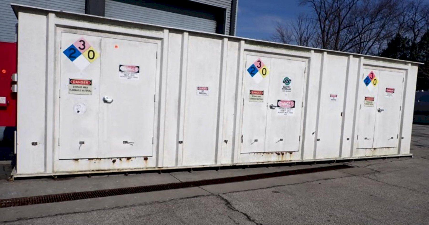 Safety Storage Inc. Three Door Model: 3210-FS00-C
Flammables Building / Drum Locker / Hazmat Storage Building