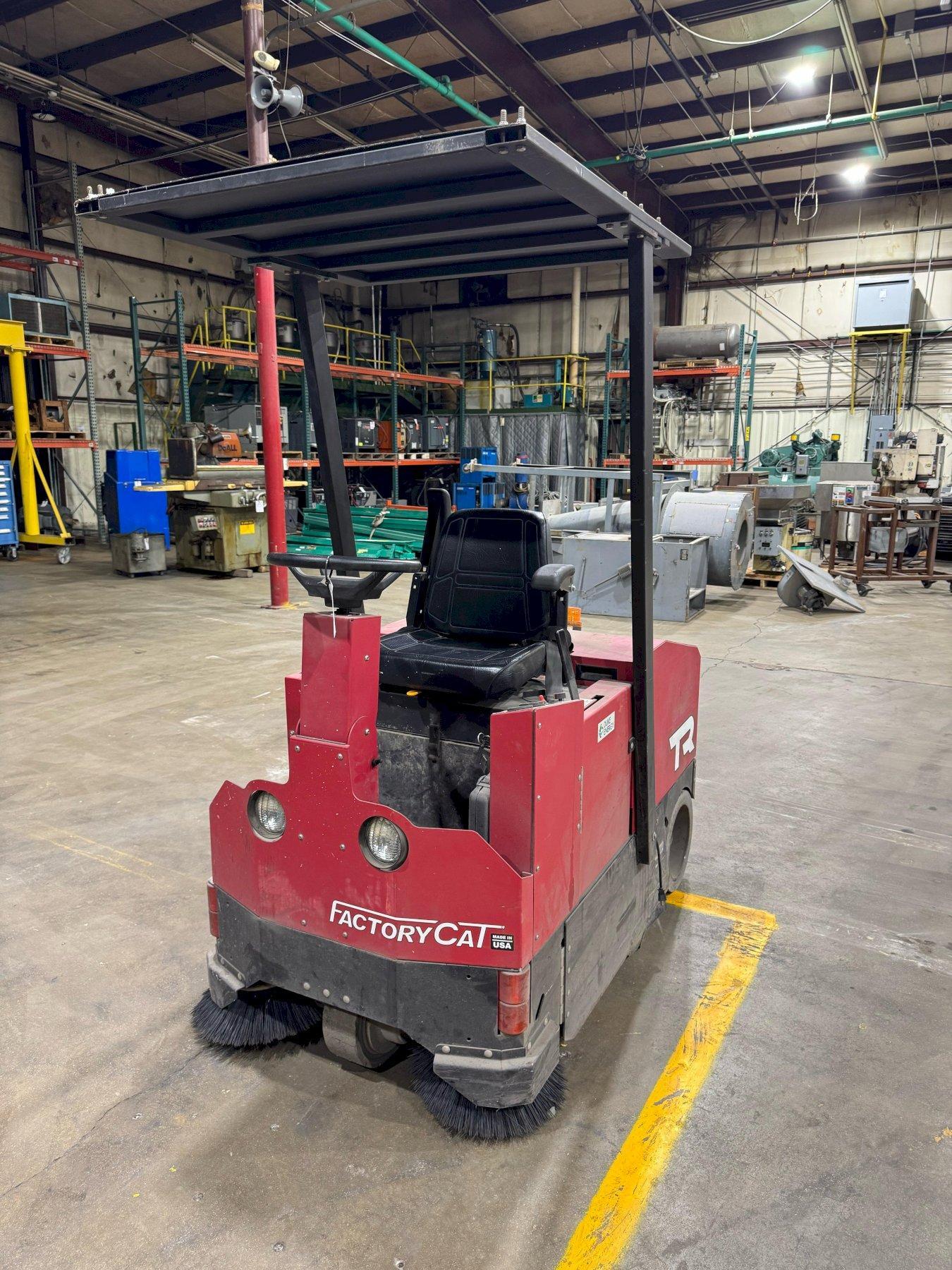 1 - PREOWNED 2010 FACTORY CAT RIDER SWEEPER, MODEL #: TR