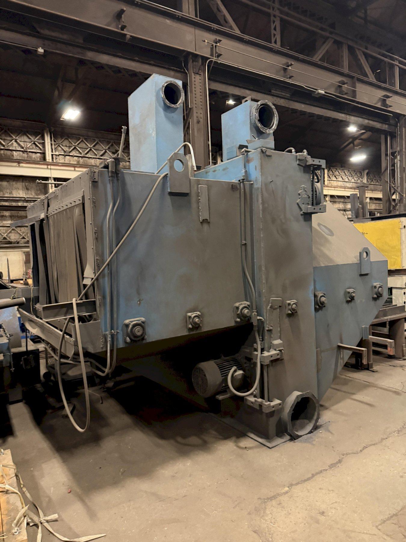 80" WIDE X 36" TALL X (4) 25HP WHEELBRATOR CONVEYOR TYPE SHOT BLASTING MACHINE. STOCK # 1086926
