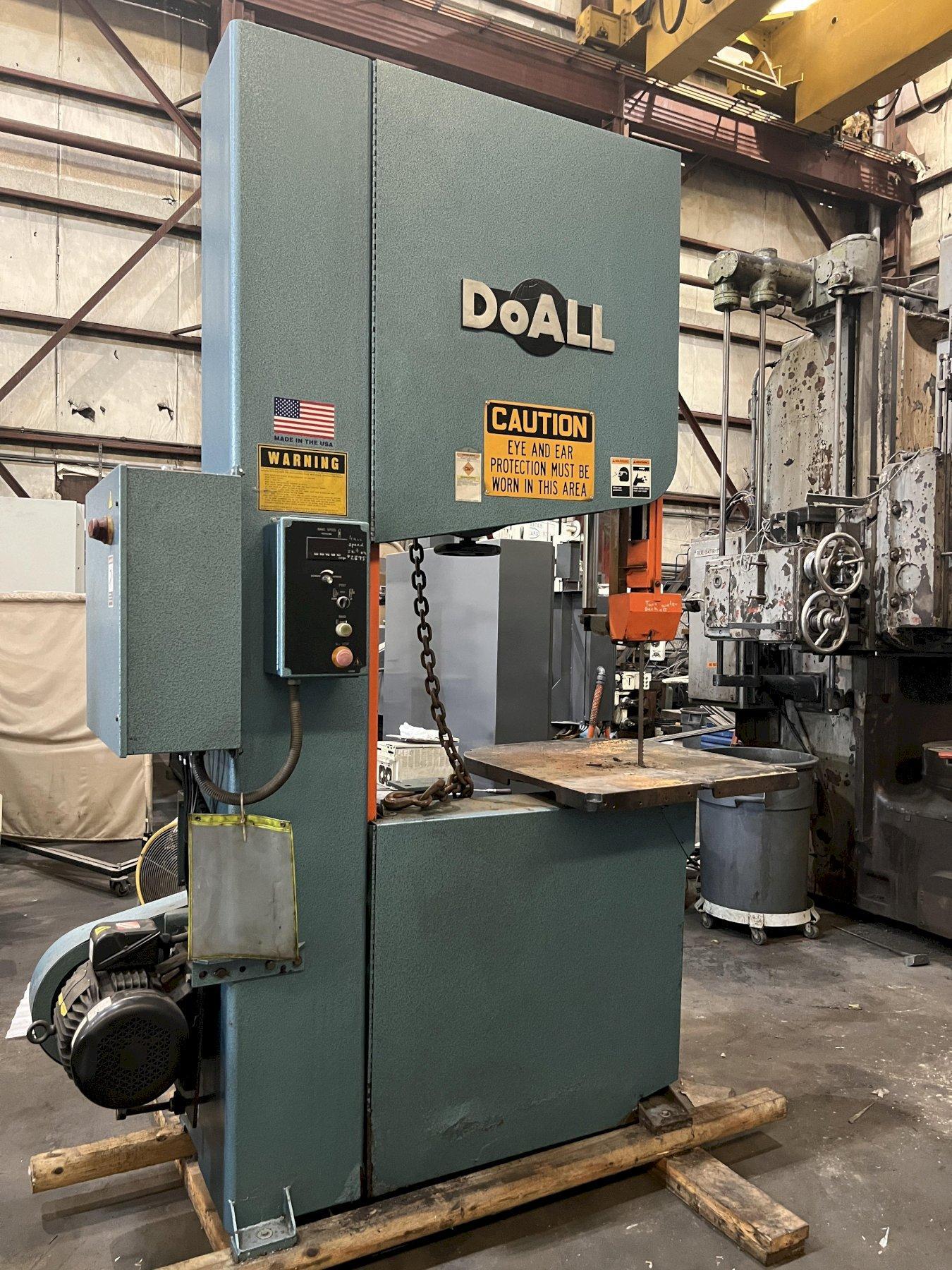 DoAll ZV-3620 High Speed Vertical Band Saw 36" x 20" capacity