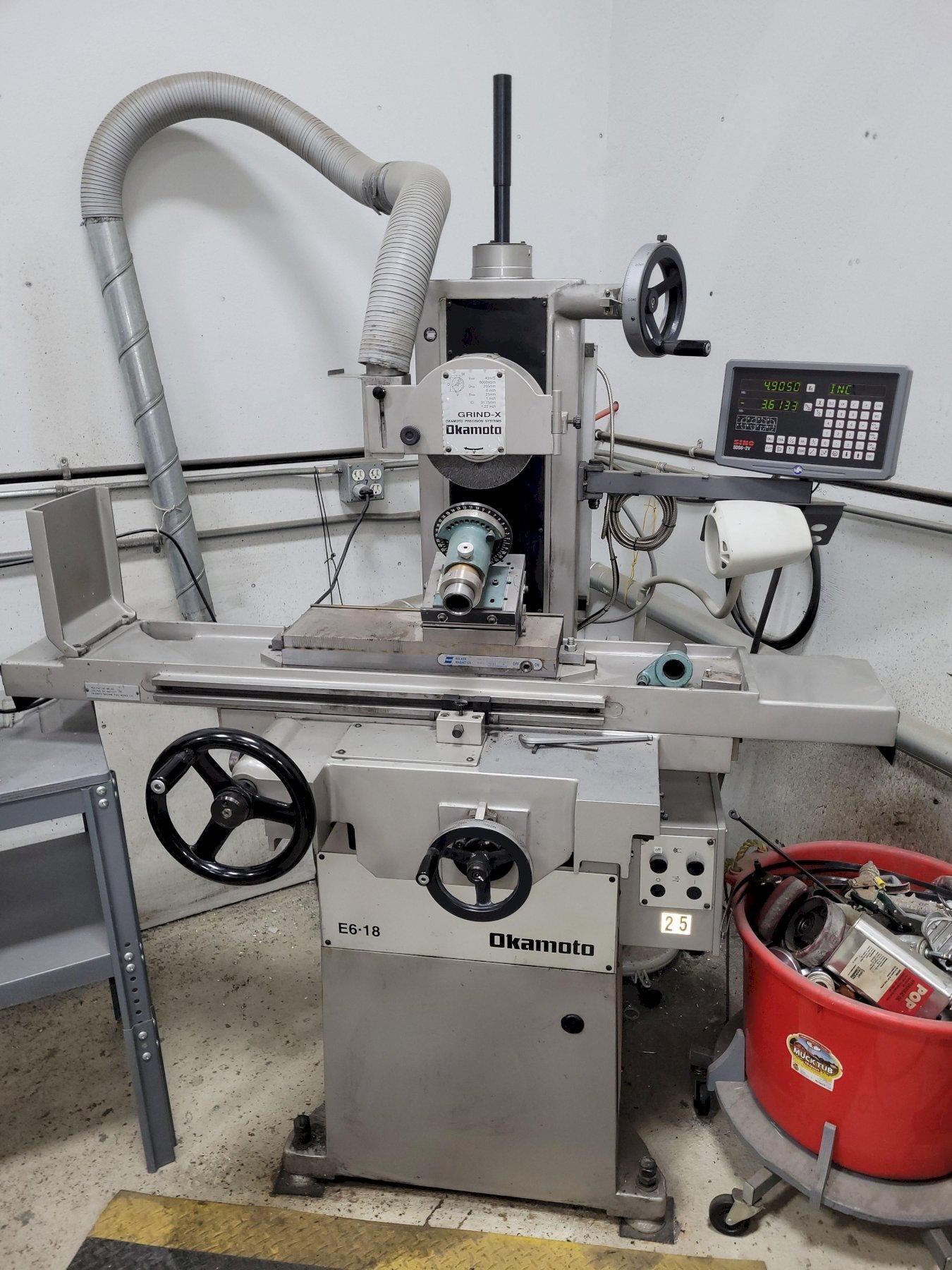 Okamoto 6" X 18" E6-18 Hand Feed Surface Grinder W/D.R.O.