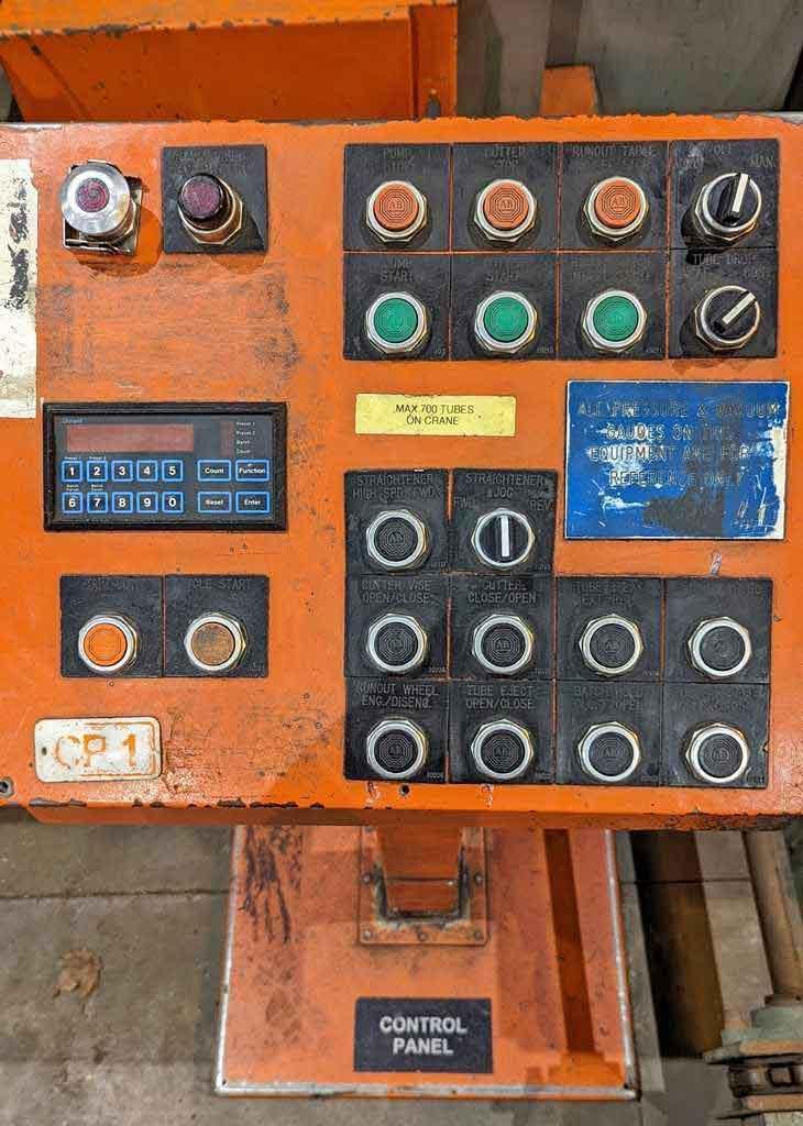 Tube Straightener and Cut-Off Machine, Komo Machine STOCK #3082