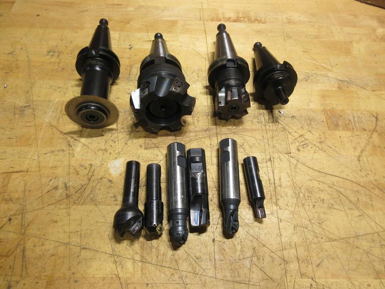 CAT40 Toolholders, Slitting saw, Face mill, Shoulder Mill, & Various Indexable Tools- Auction Item