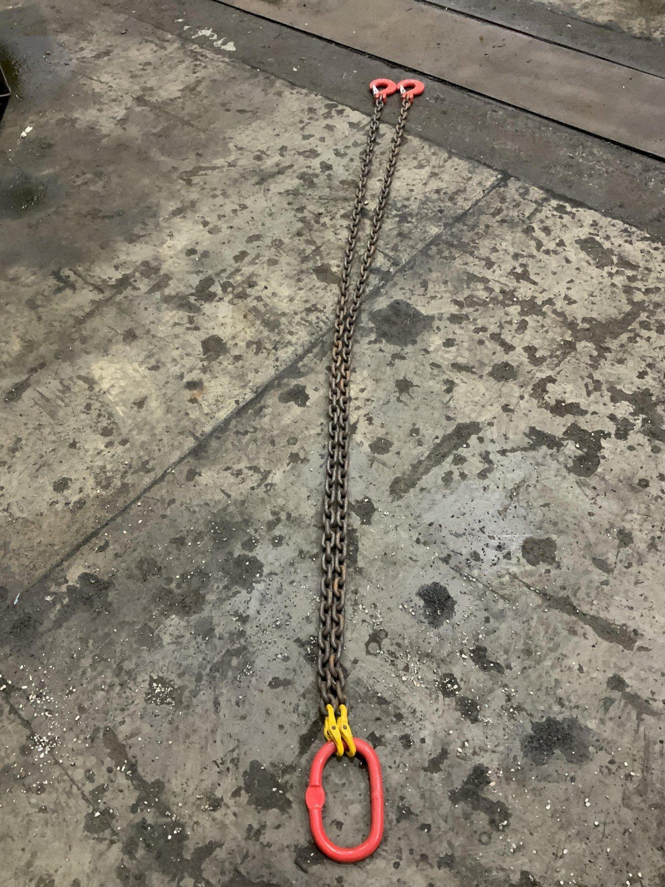 (8) SETS OF GREATBEAR 5/16 "X 7'  DOUBLE LEG LIFTING CHAINS: STOCK #79201