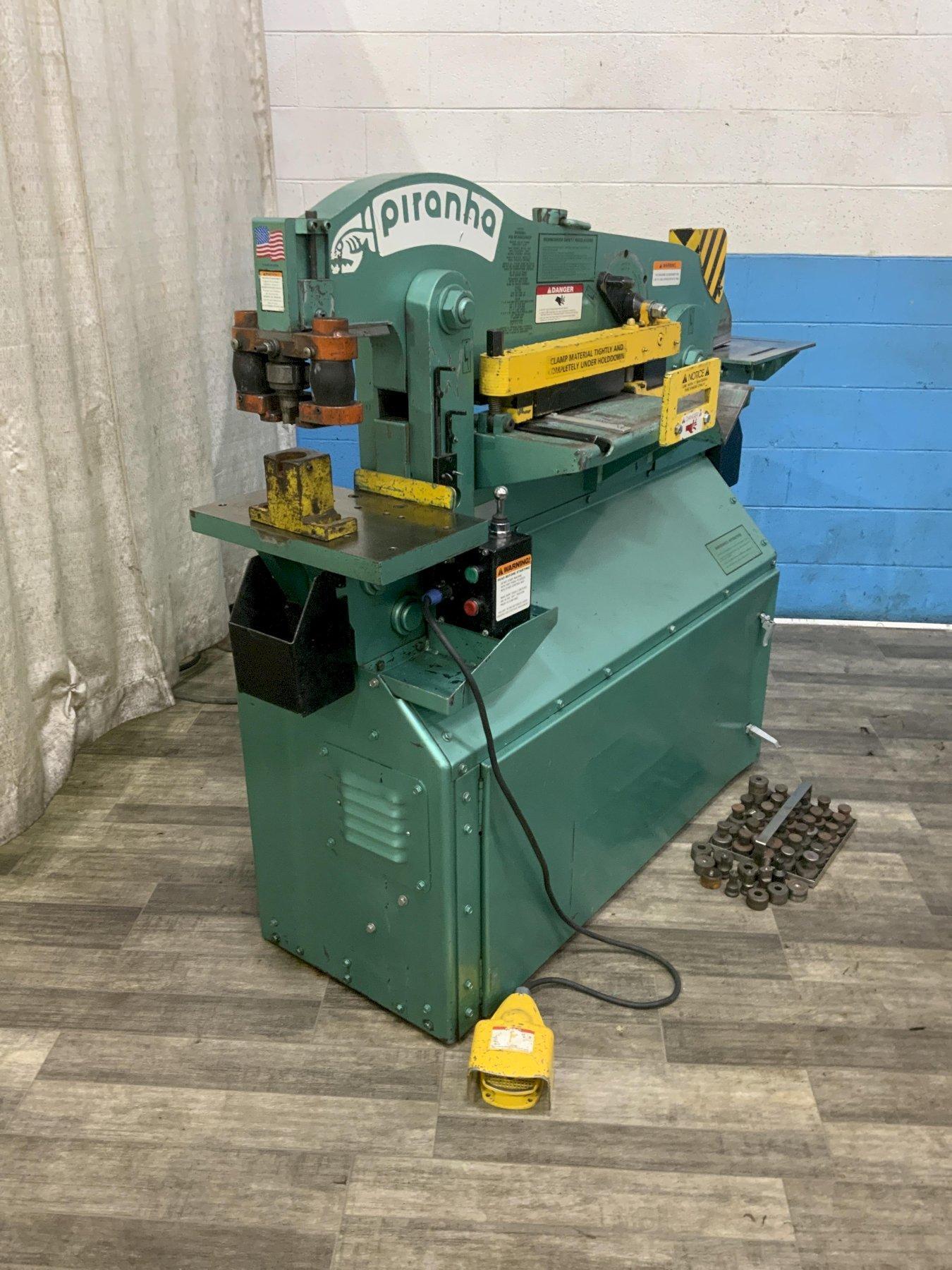 50 TON PIRANHA MODEL P-50 HYDRAULIC IRONWORKER: STOCK #81418