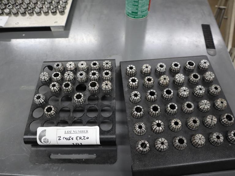 ER20 Flex Collets on 2 Divider Racks- Auction Item