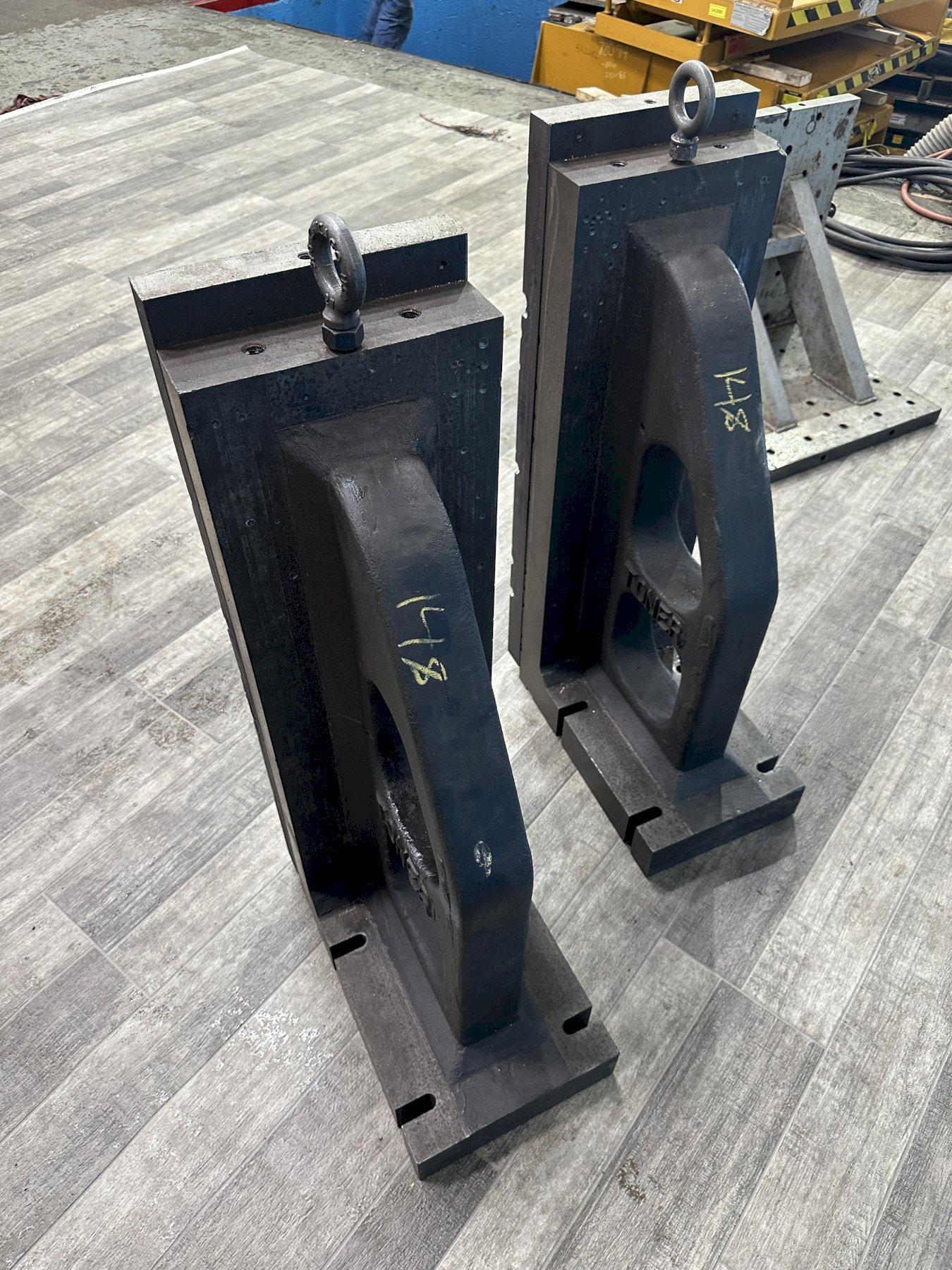 1 SET OF 10" X 16" X 32" HIGH HEAVY DUTY DRILLED AND TAPPED ANGLE PLATES: STOCK #78183