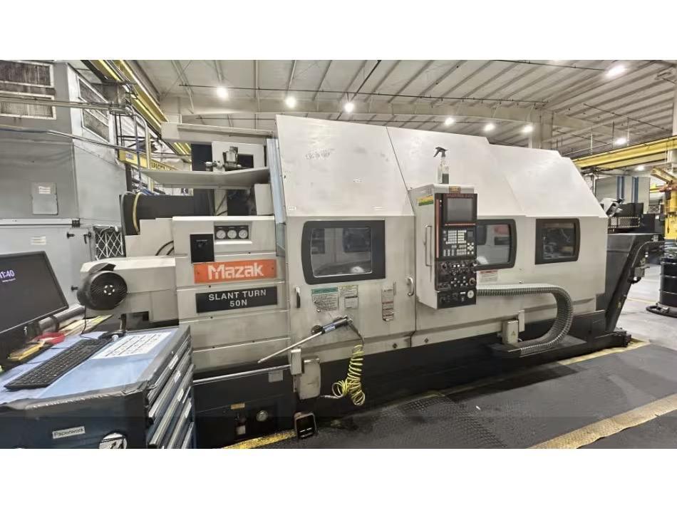 Mazak Slant Turn 50N CNC Lathe, 2006 – Tailstock, Steady Rest