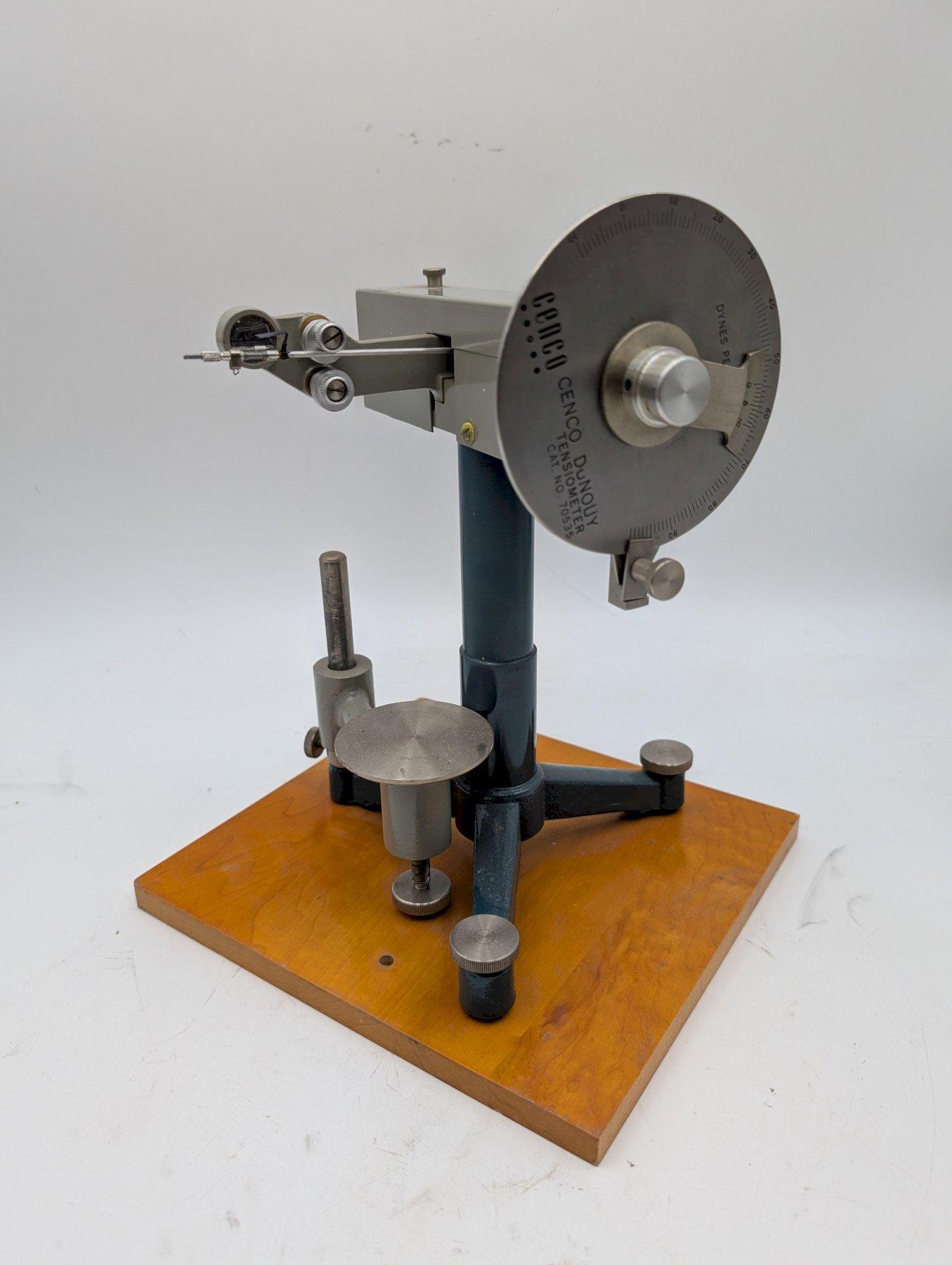 Cenco DuNouy Tensiometer Cat No. 70535 – Surface Tension Measurement Instrument