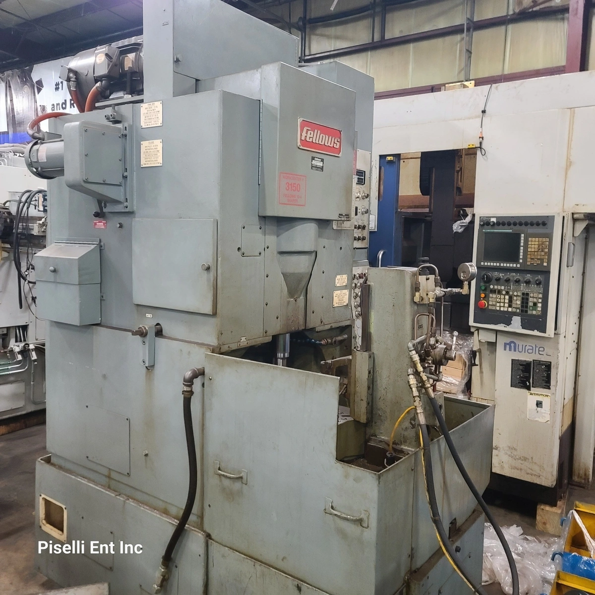 Fellows model 10-2 Gear shaper , 3" riser 14" diameter , pinion support tailstock , variable speed drive s/n 36880, excellent from prototype shop in Michigan