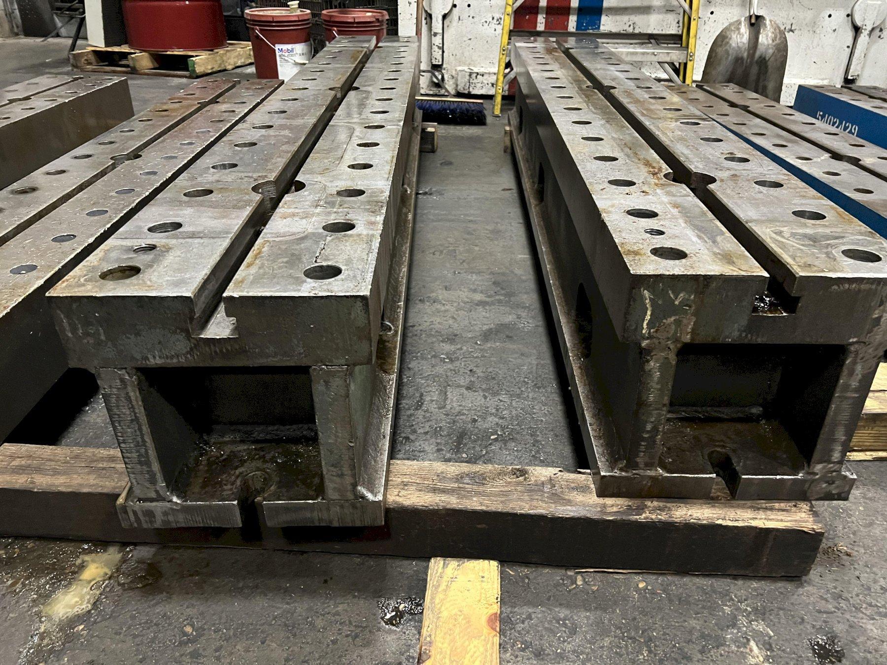 7' x 12" x 12" PAIR OF RISER BLOCKS W/ T SLOTS