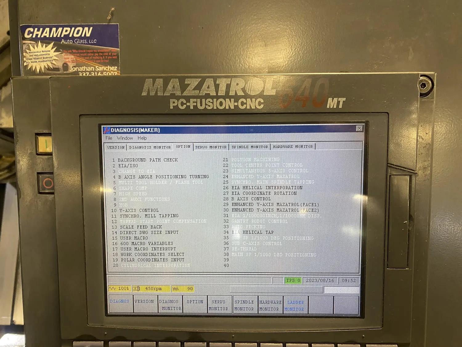 1 - PREOWNED MAZAK CNC TURNING CENTER, MODEL #: INTEGREX300-2Y, S/N: 159903