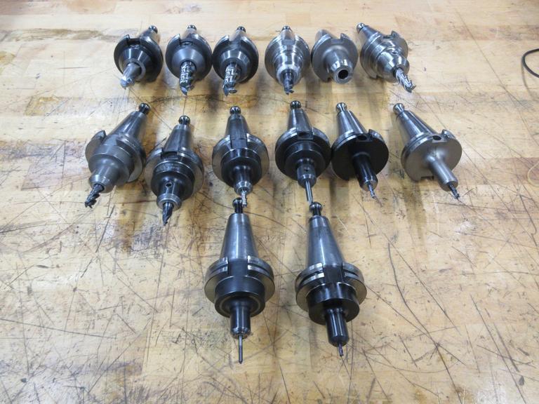 CAT40 End Mill Tool Holders (12pcs), Diameters 3/4", 1/2", 3/8", 1/4", 3/16", 1/8"- Auction Item