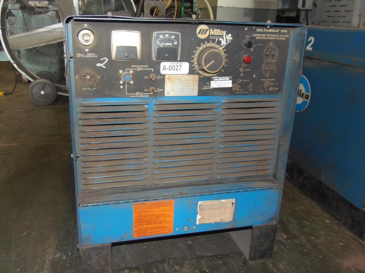 Miller 650 Amp Welder, Model Deltaweld 650