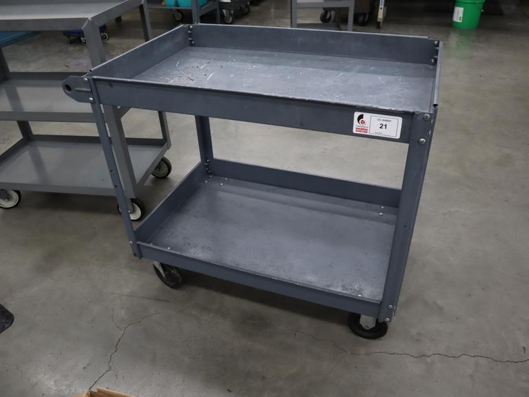 Metal Tool Cart, 2 Shelves- Auction Item