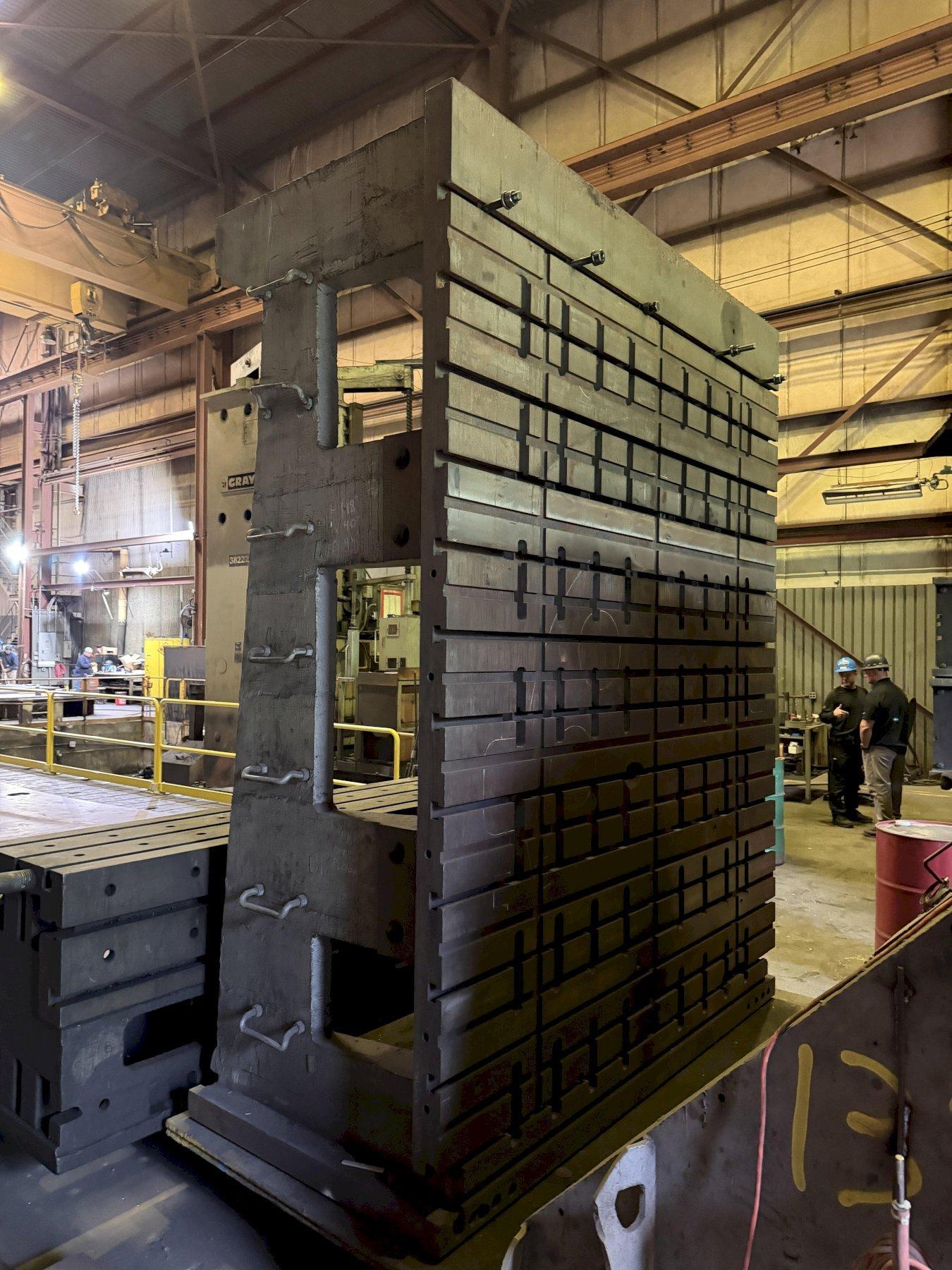 90" WIDE X 120" TALL T-SLOTTED ANGLE PLATE. STOCK #0548426