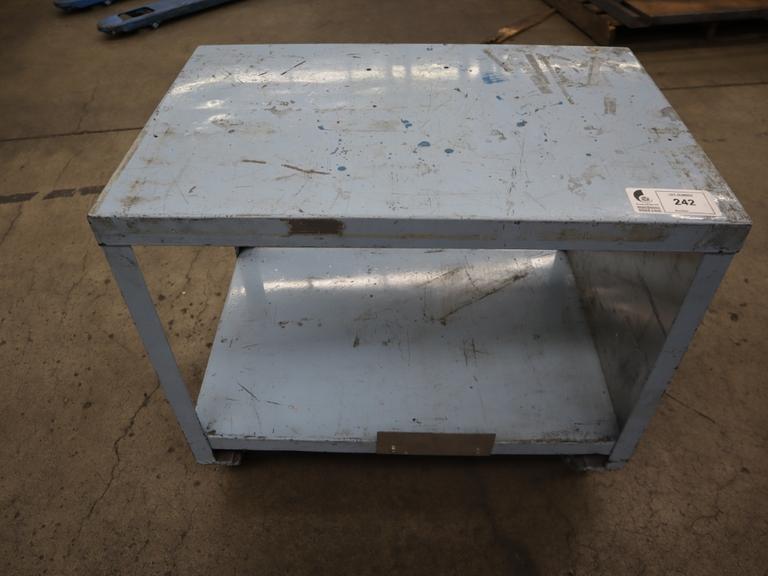 Metal Cart w Lower Shelf on Casters- Auction Item