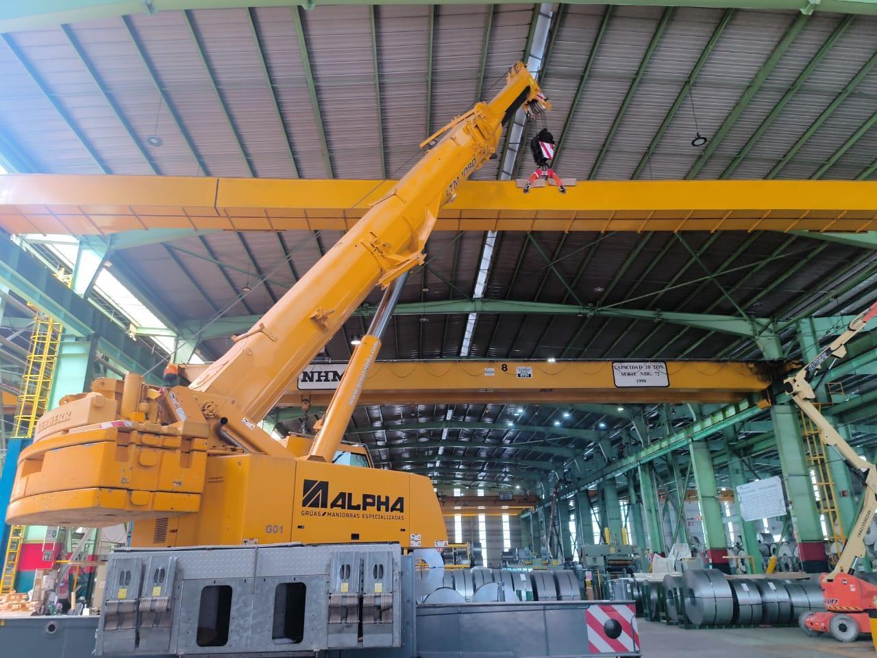 (2) NHM 30 Meter Overhead Double Girder Cranes (20 Ton and 5 Ton)